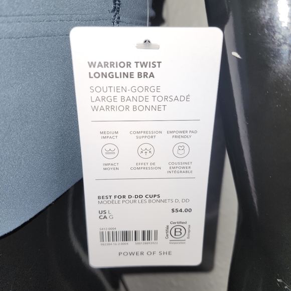 Athleta Warrior Twist Longline Bra Size L - Picture 3 of 5